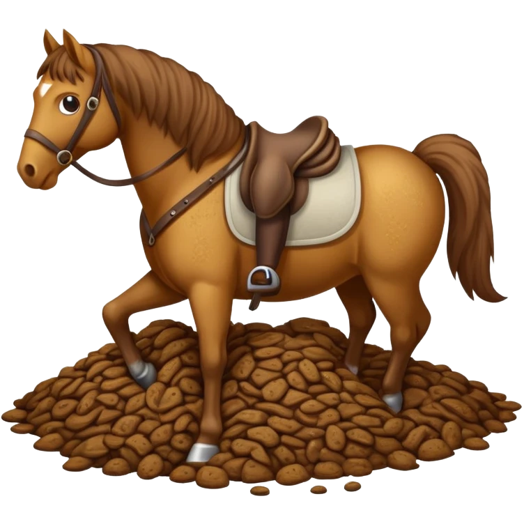Caca sur un cheval emoji