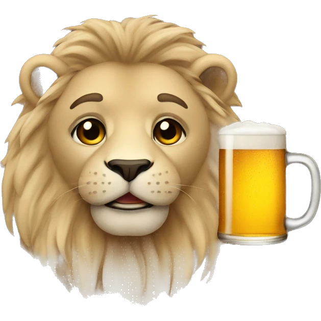 Leo with beer emoji