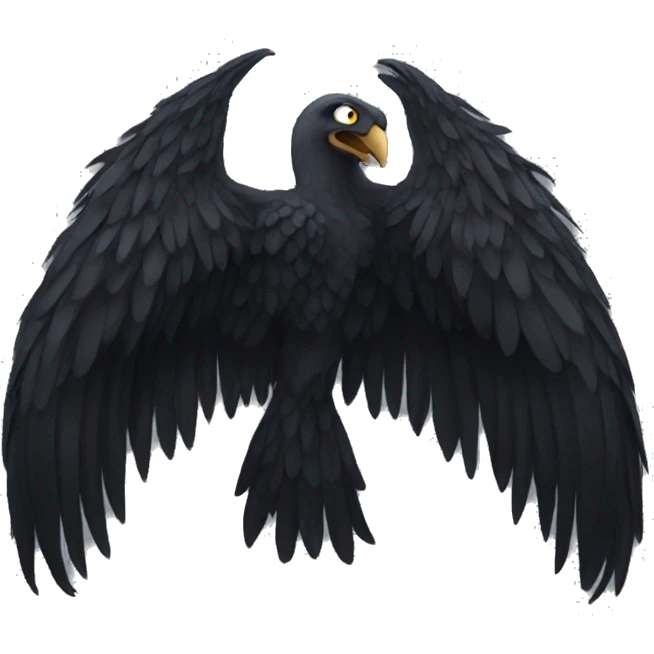 Black wings no feathers emoji