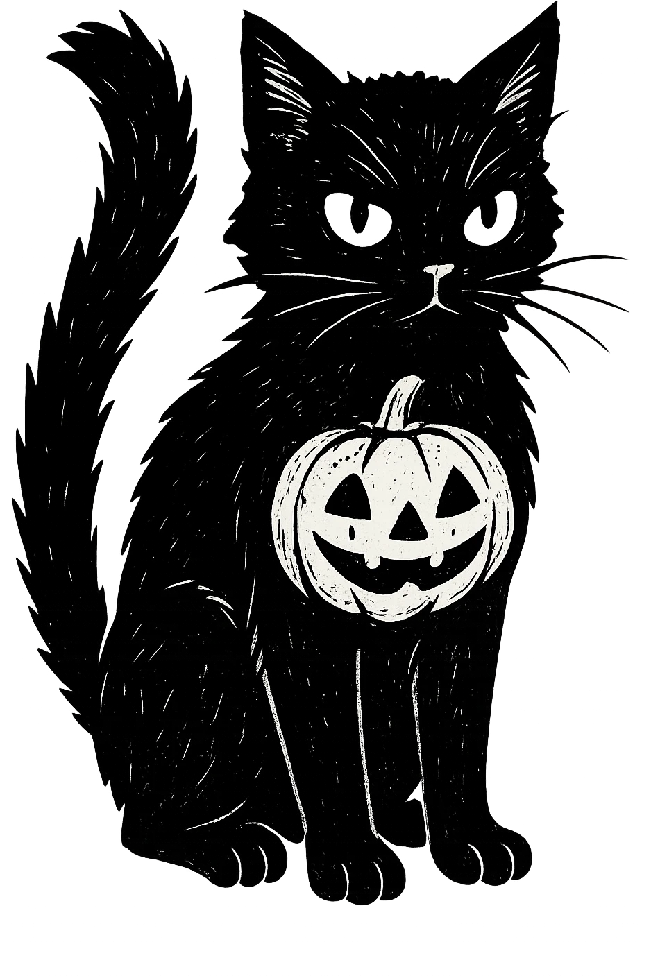 Halloween cat, remove background emoji