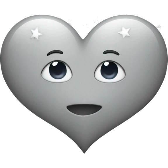 grey heart with stars emoji