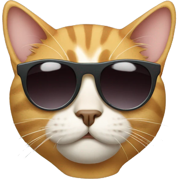 Cat with sunglasses emoji