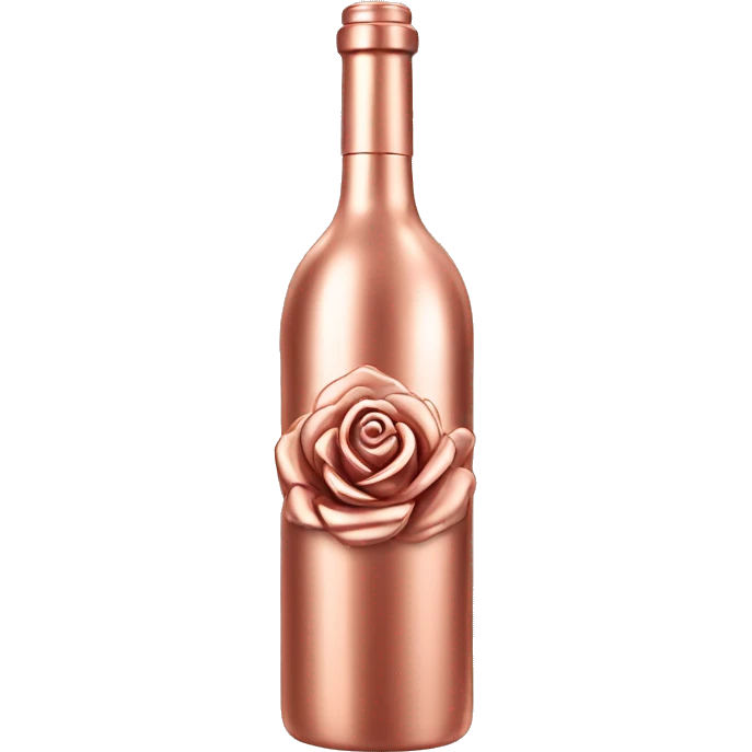 Rose gold wine bottle  emoji