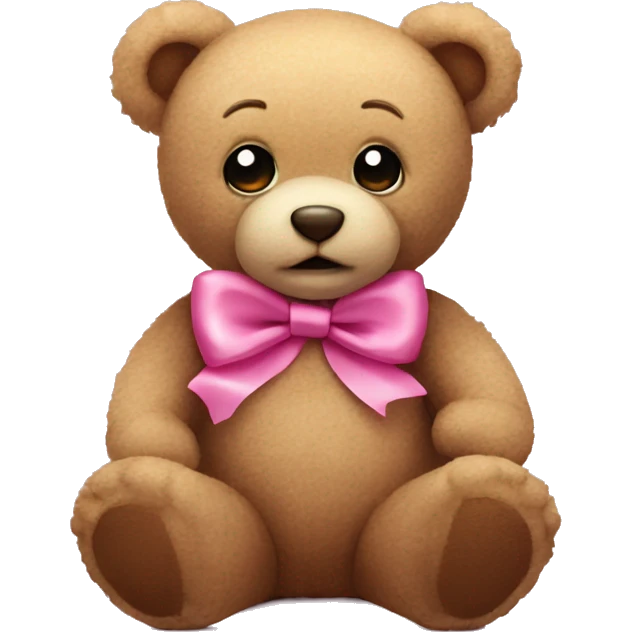 Teddy bear with pink loop  emoji