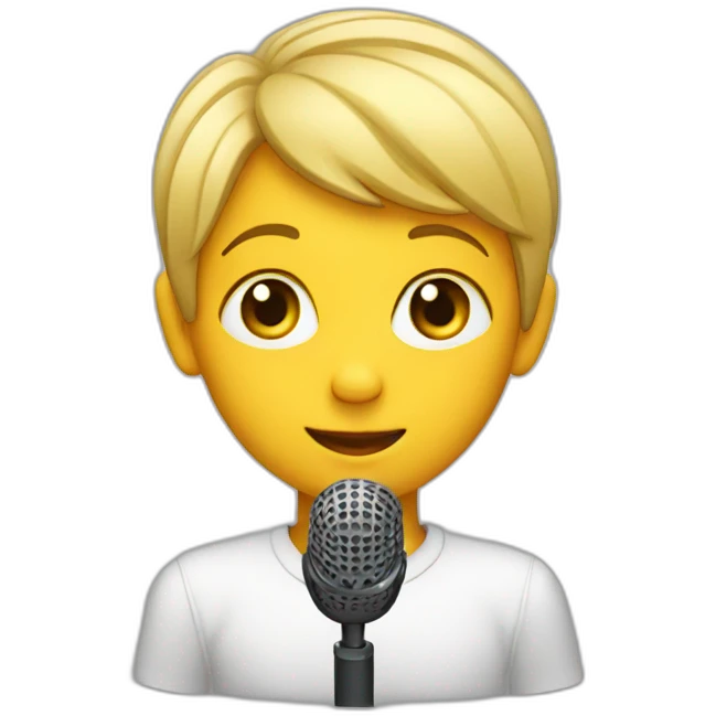 children with microphone emoji