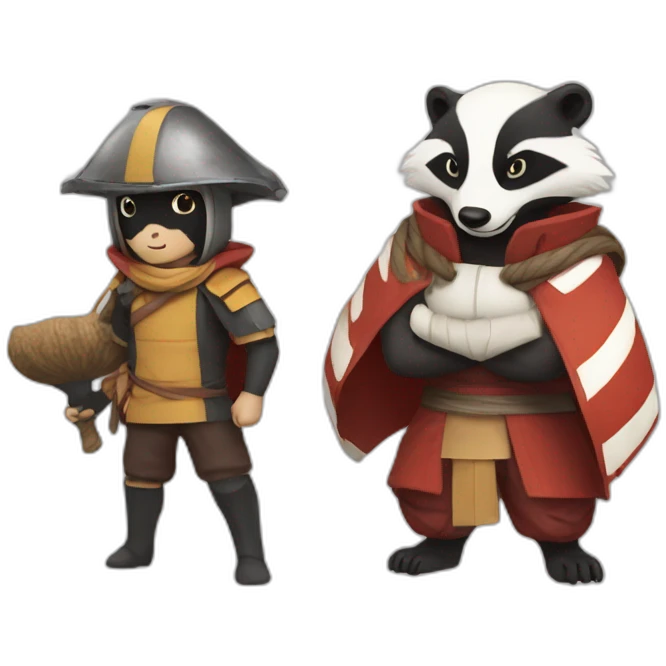 A badger and a narutomaki emoji