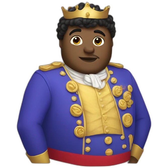 plus-sized man rocking a Jubilee costume emoji