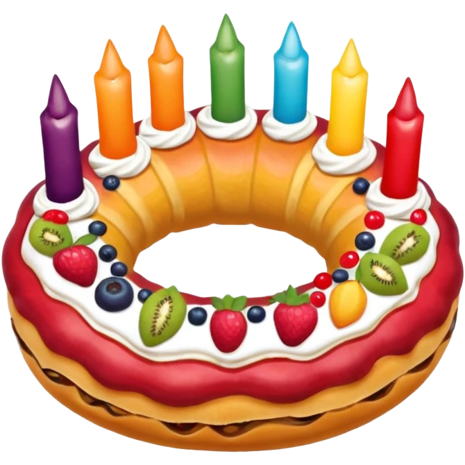 genera una versión de emoji de una rosca de reyes mexicana emoji