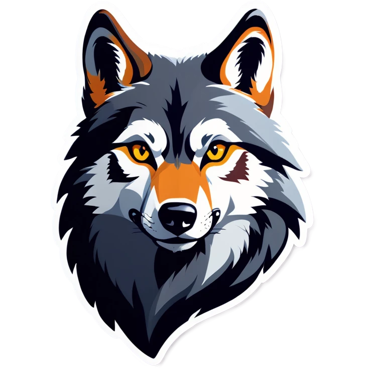 Loup gris sade  emoji