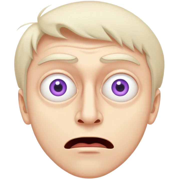 A man freaking out hallucinating on salvia emoji
