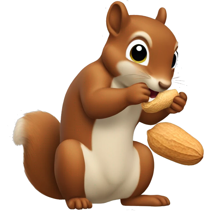 Squirrel eating peanut emoji