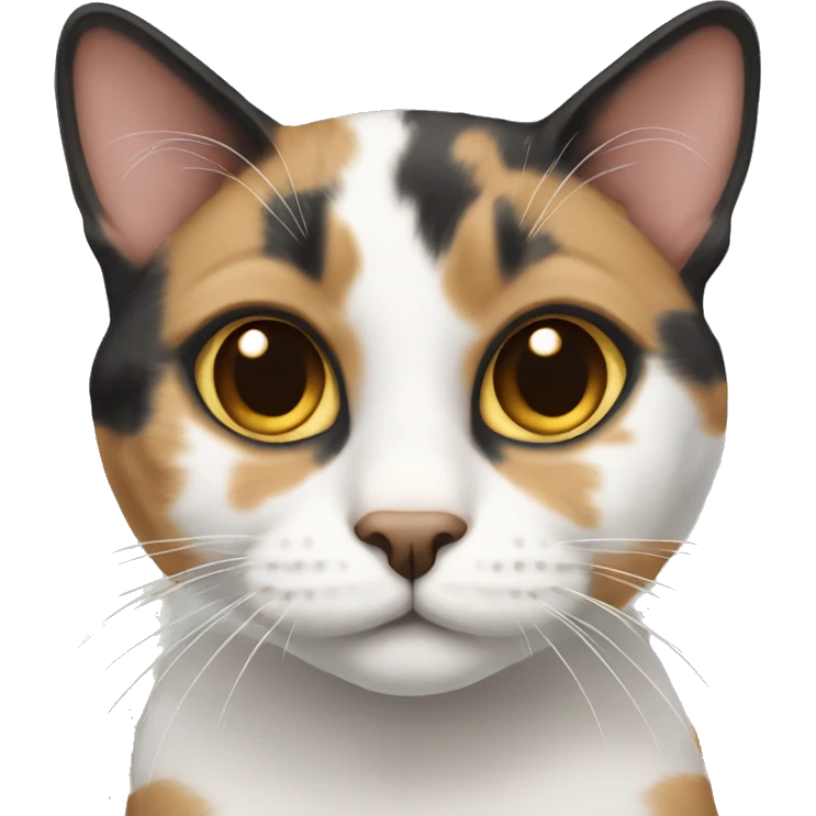 Diluted calico cat emoji