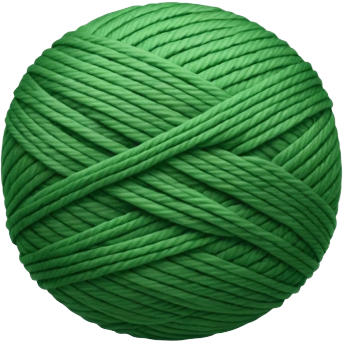 Rolled Yarn Ball green emoji