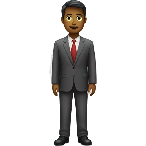 person standing on busines emoji