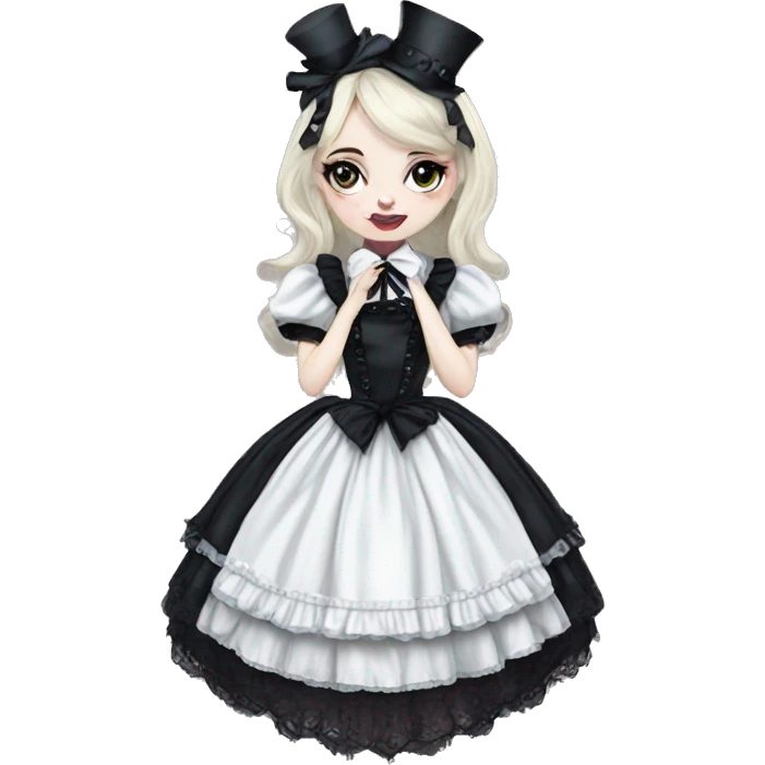 alice in wonderland gothic lolita look emoji