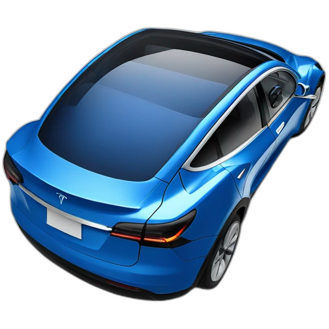 Blue model Y Tesla emoji