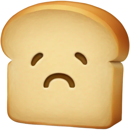 Piece of bread with beige on the top emoji