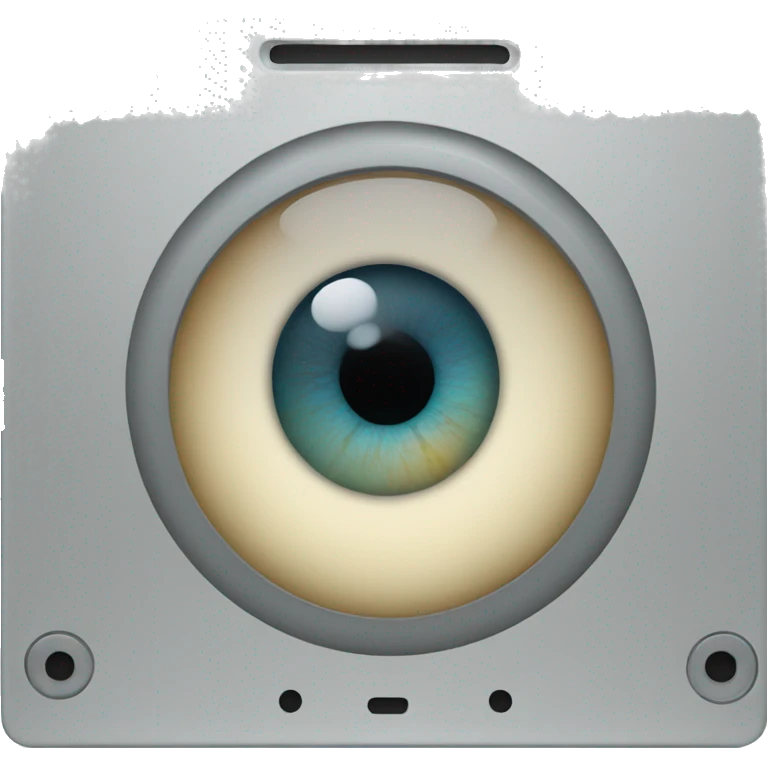 computer with eyeball emoji