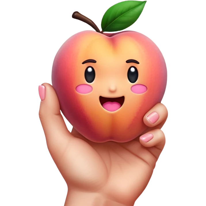 finger inside peach  emoji