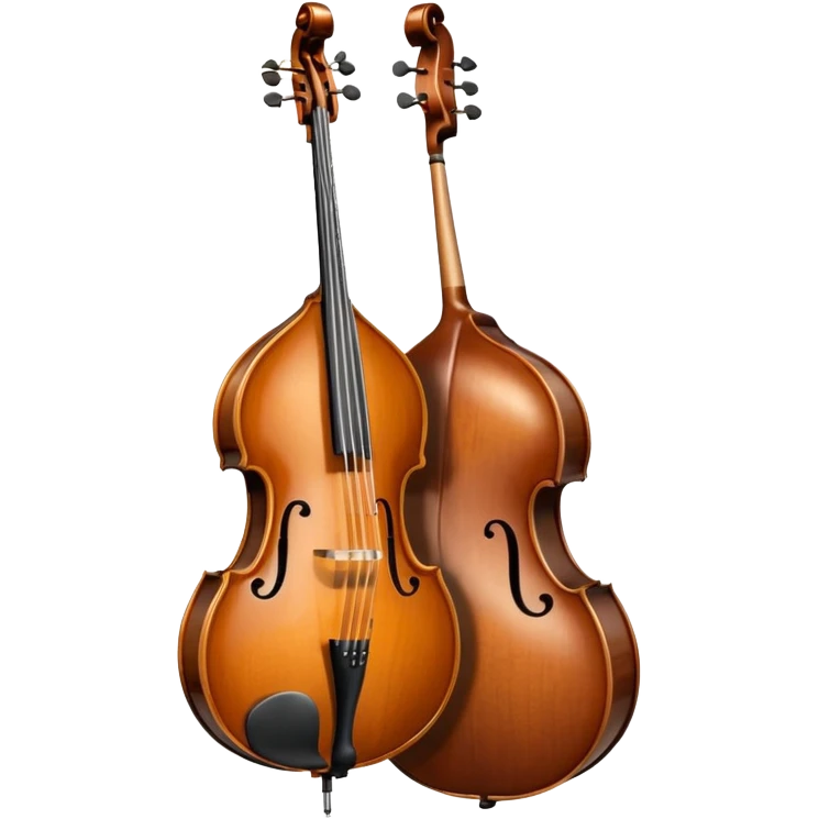 A rockabilly double bass emoji