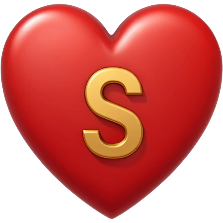 The Letter S in a Heart emoji
