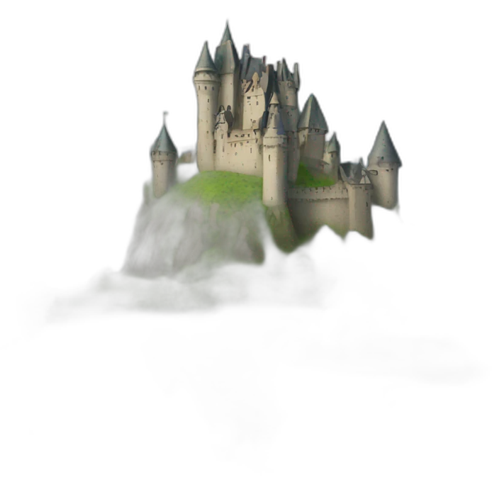 Castle with lake around emoji