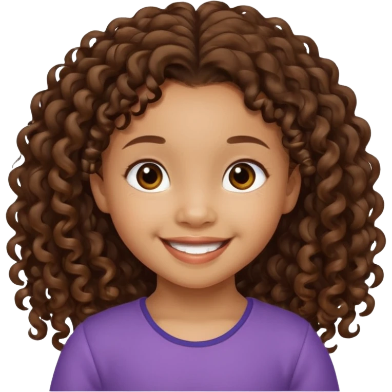 5 year old blasian girl with long brown curly hair emoji