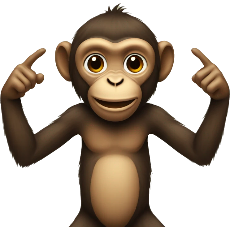 Monkey peace sign  emoji