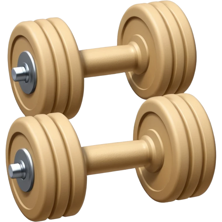 beige dumbbells emoji