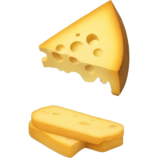 A slice of cheese on a slice of bread emoji