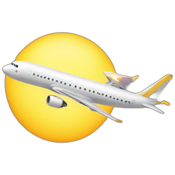 plane with sun emoji