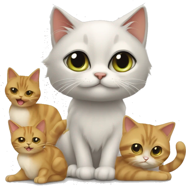 Yemek yiyen gözlüklü kedi emoji