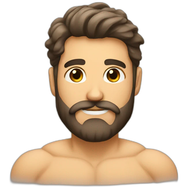 emoji of an italian fitness man with a day-old beard emoji