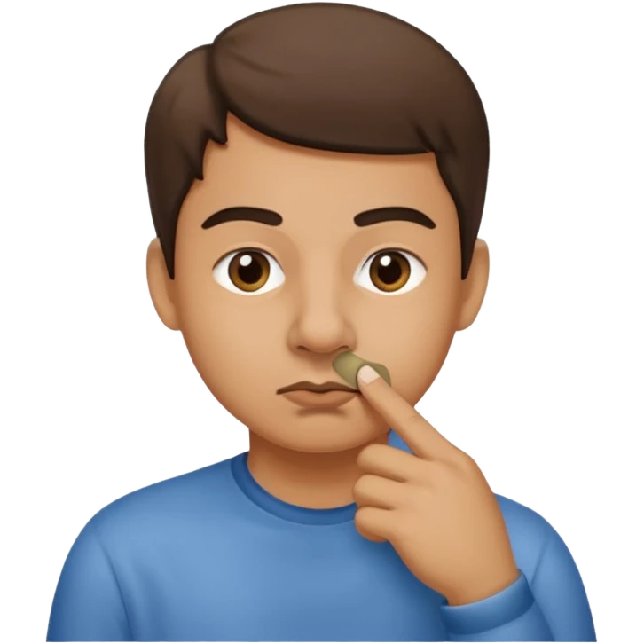Picking nose emoji