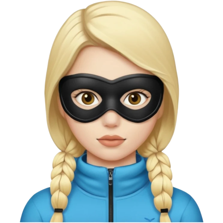 White girl with ski mask emoji