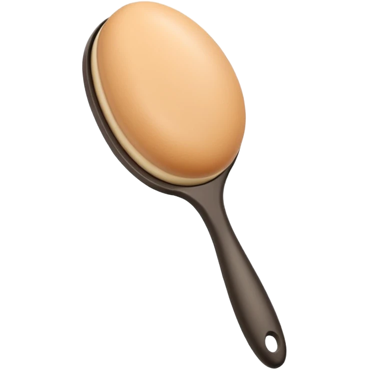 Beige fully silicon pastry brush for applying egg  emoji