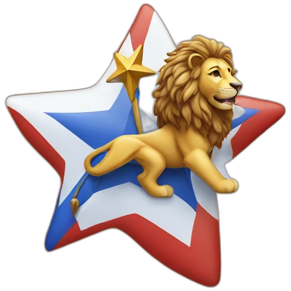 czech lion with David's star emoji