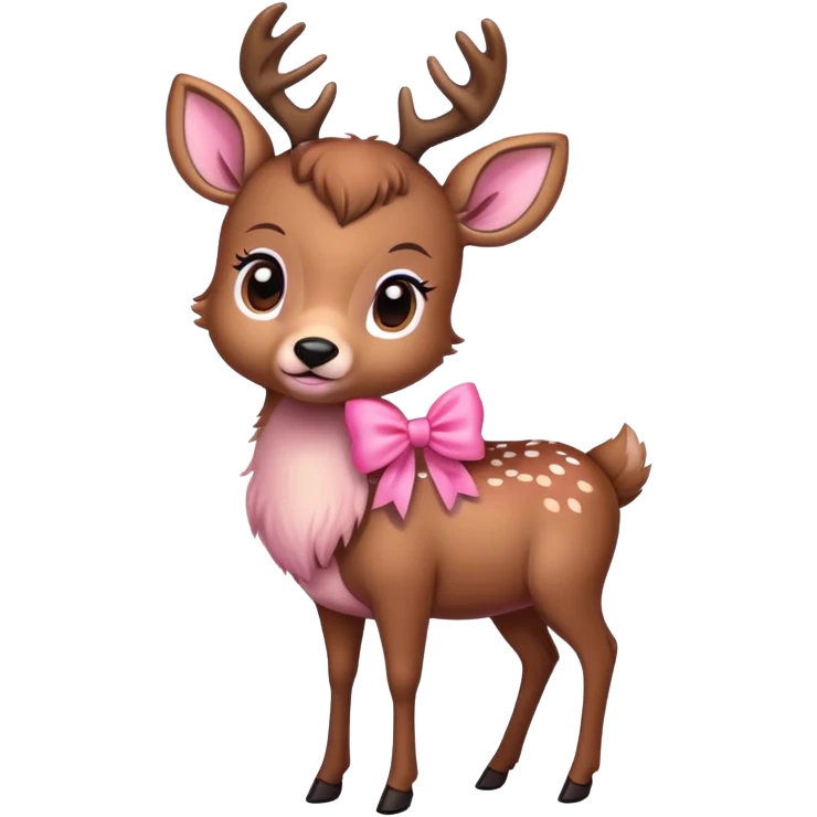 Deer with pink bow  emoji