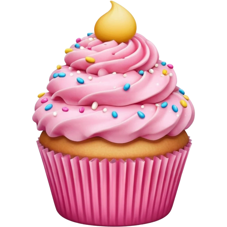 Cupcake with pink icing emoji