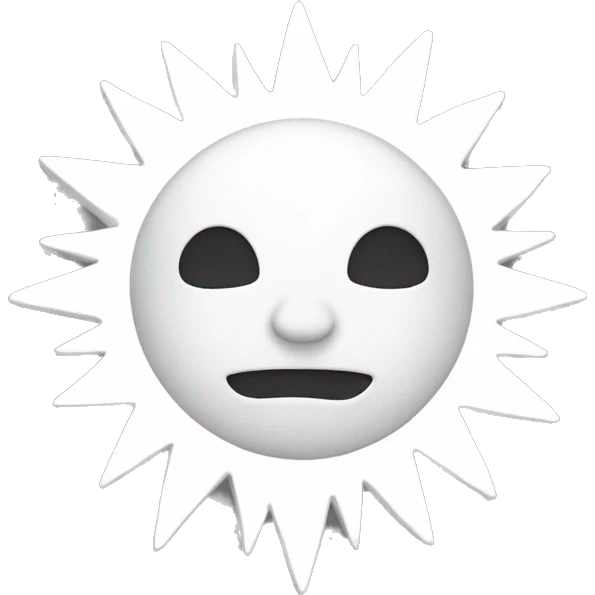White sun  emoji