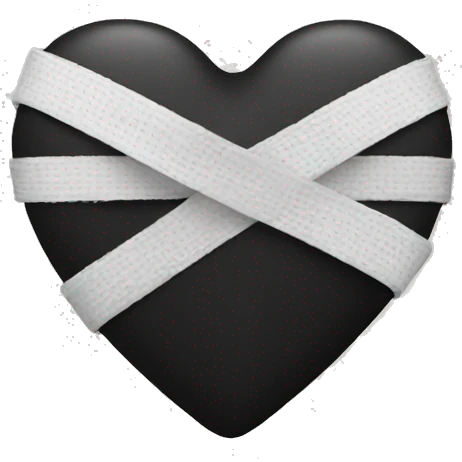 Black heart with bandage emoji