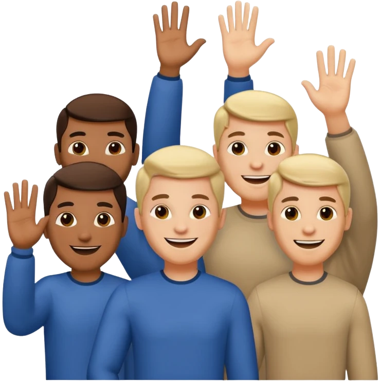 Men say hi emoji