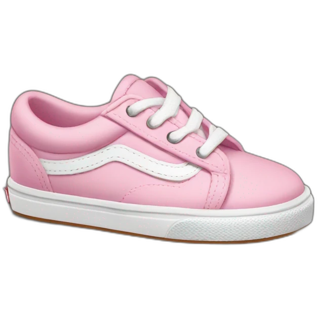 baby wearing pink Vans shoes emoji