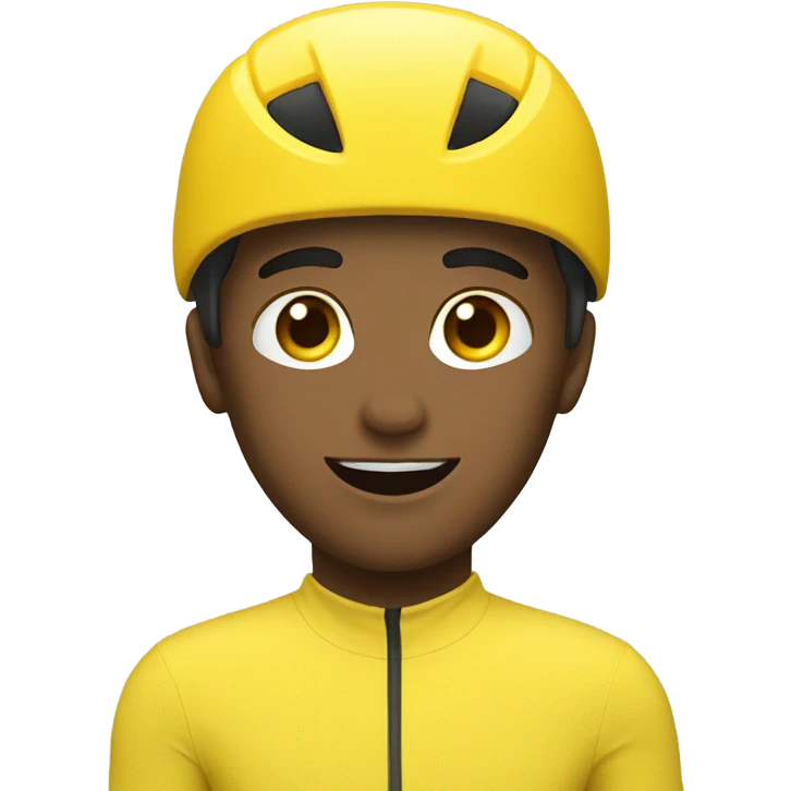 White Man speed skating in yellow shirt  emoji