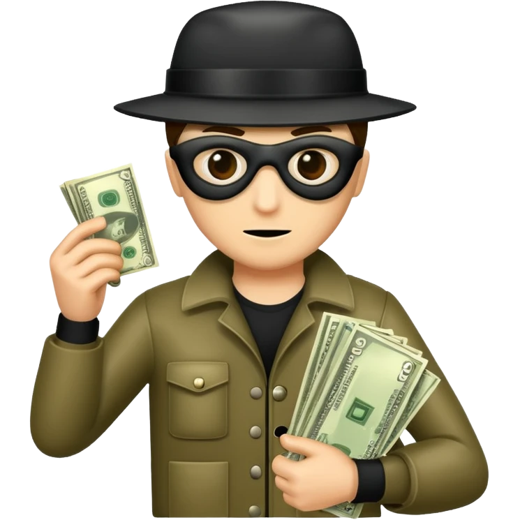 Robber with money emoji