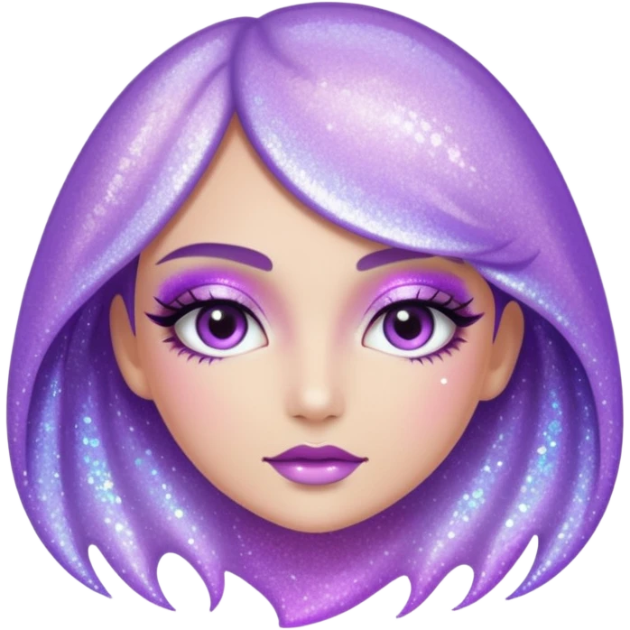 lilac gradient glitter cosmetics emoji