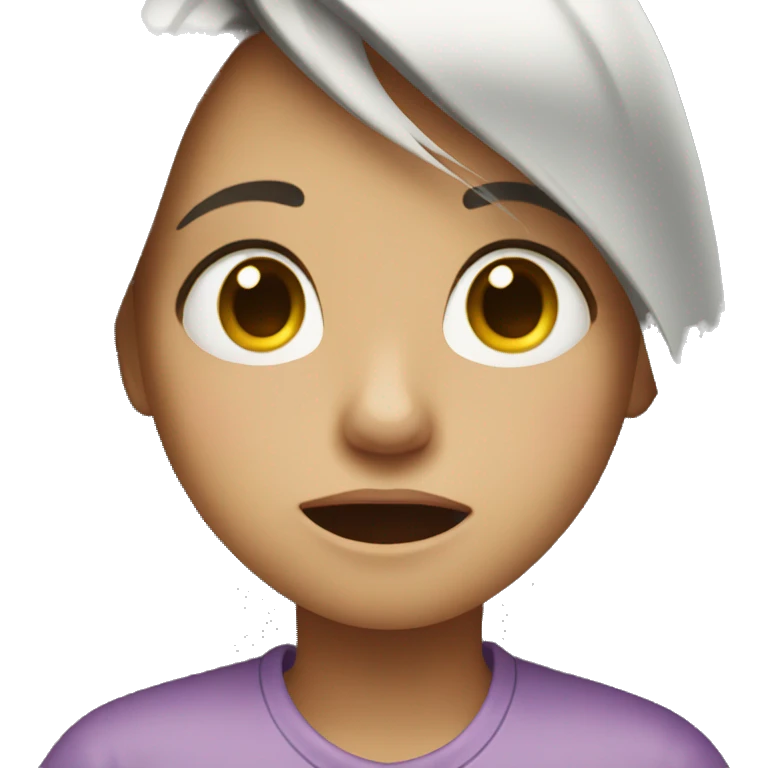 girl about to cry emoji