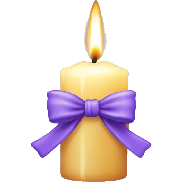Candle with bow emoji