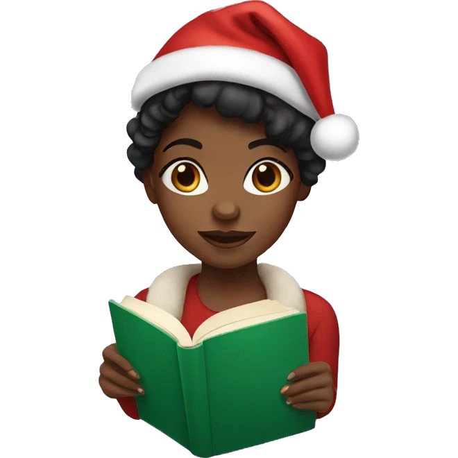 Black girl at Christmas  emoji