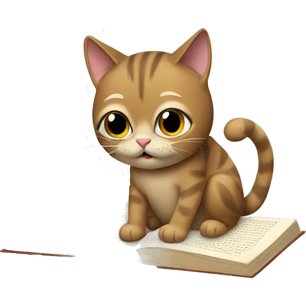 Cat reading  emoji